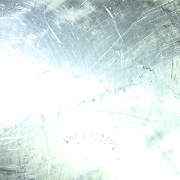 Vintage Wm A. Rogers Round Silver-Plated Platter Tray Braided Rope Edge 15” - Picture 4 of 5